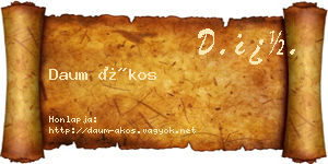 Daum Ákos névjegykártya